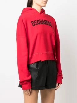 Dsquared2 hoodie crop à logo imprimé