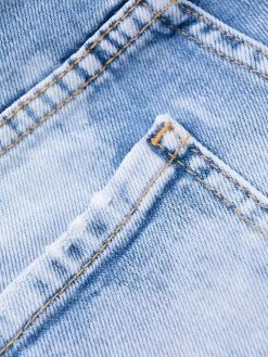 Dsquared2 jean court évasé à effet délavé