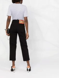 Dsquared2 jean droit à effet usé