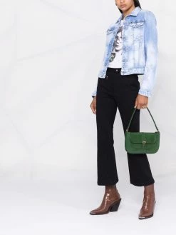 Dsquared2 veste boutonnée en jean à effet délavé