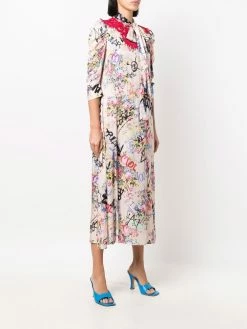 Prix Usine Dsquared2 Robe fleurie à encolure en crochet robes de jour femme 13 Dsquared2 robe fleurie à encolure en crochet