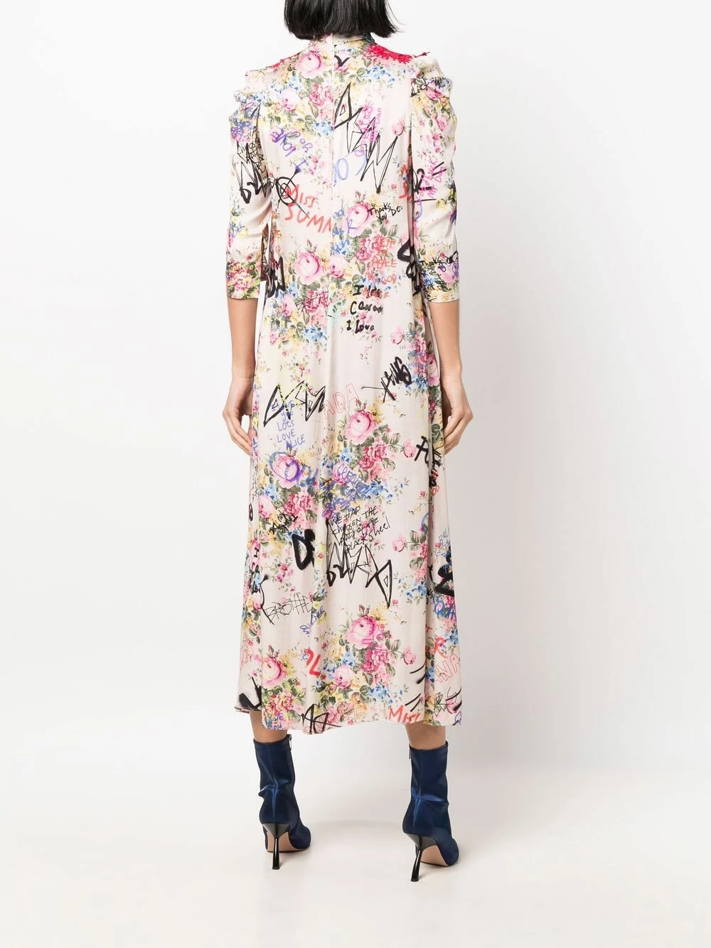 Prix Usine Dsquared2 Robe fleurie à encolure en crochet robes de jour femme 6 Dsquared2 robe fleurie à encolure en crochet