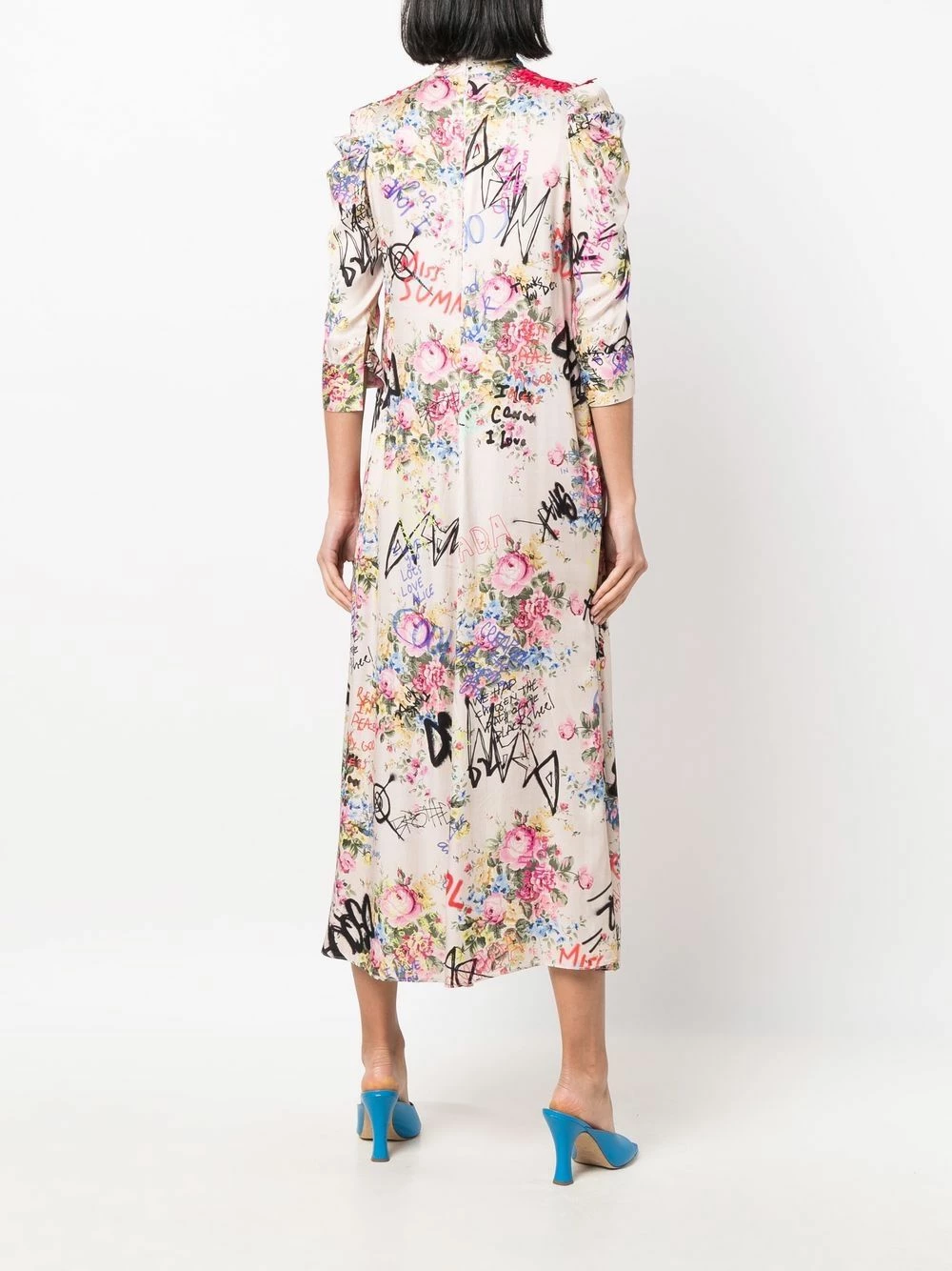 Prix Usine Dsquared2 Robe fleurie à encolure en crochet robes de jour femme 7 Dsquared2 robe fleurie à encolure en crochet