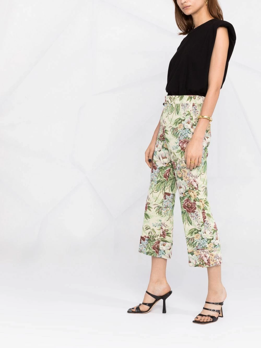 Prix Raisonnable Dsquared2 Pantalon court à fleurs pantalons raccourcis femme 6 Dsquared2 pantalon court à fleurs