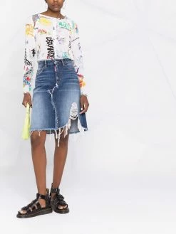 Dsquared2 blouse imprimée à manches longues