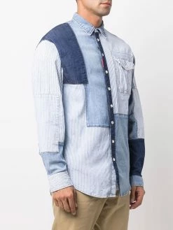 Dsquared2 chemise à empiècements en jean