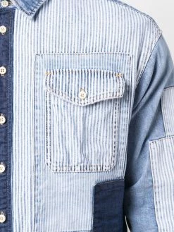 Dsquared2 chemise à empiècements en jean