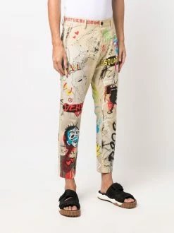 Dsquared2 pantalon court à imprimé graffiti