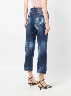 Dsquared2 Prix Allégé Jean court à effet usé jeans courts femme 12 Dsquared2 jean court à effet usé