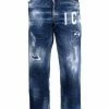 Dsquared2 jean court à effet usé