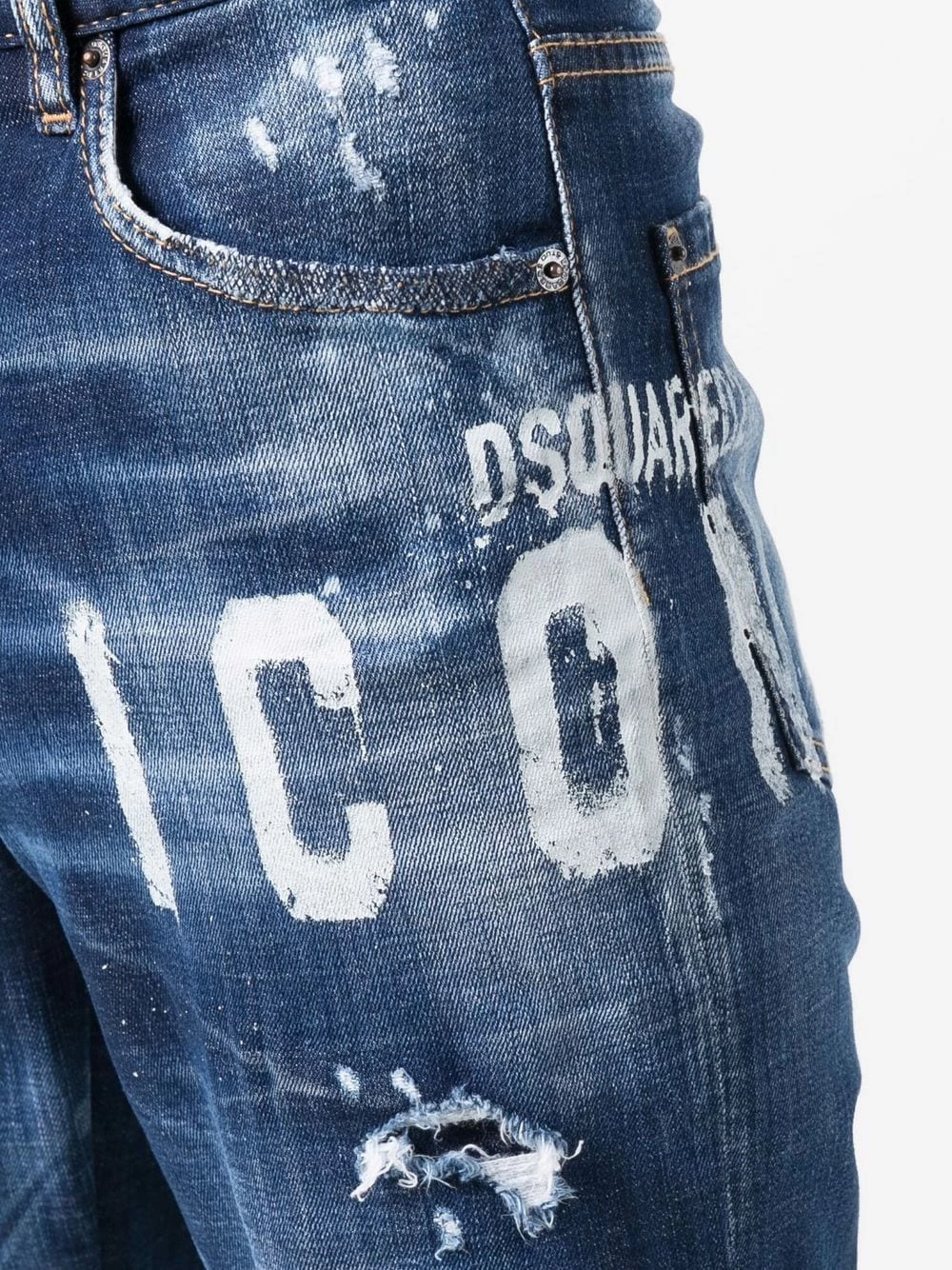 Dsquared2 Prix Allégé Jean court à effet usé jeans courts femme 7 Dsquared2 jean court à effet usé