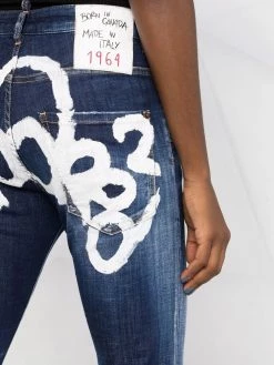Dsquared2 jean skinny à logo imprimé