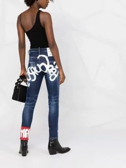 Dsquared2 jean skinny à logo imprimé