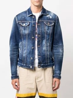 Dsquared2 Veste Icon à effet usé Vendre-Réclame vestes en jean homme 9 Dsquared2 veste Icon à effet usé