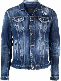 Dsquared2 veste Icon à effet usé