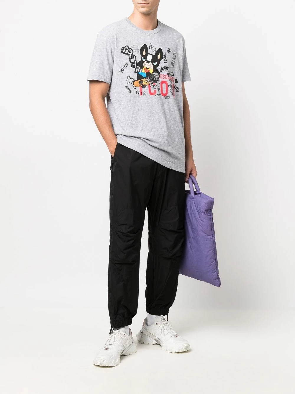 Qualité garantie 100% Dsquared2 Pantalon de jogging à zips pantalons de survêtement homme 4 Dsquared2 pantalon de jogging à zips