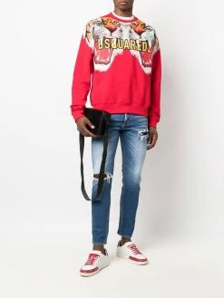 Dsquared2 sweat à imprimé tigre