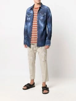 Dsquared2 pantalon à effet usé