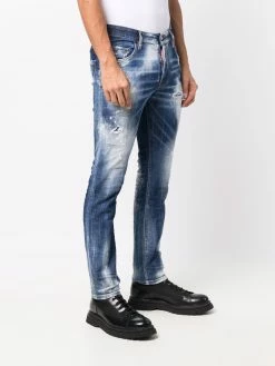 Dsquared2 jean skinny à effet délavé