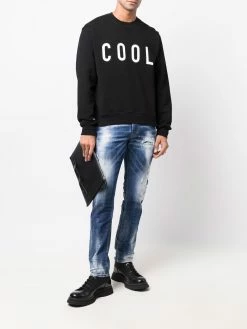 Dsquared2 jean skinny à effet délavé