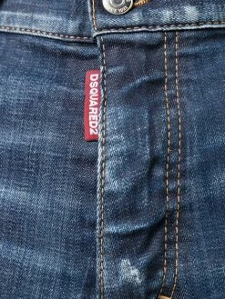 Dsquared2 short ample en jean à effet usé