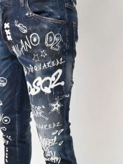 Dsquared2 jean à slogan imprimé