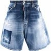 Dsquared2 short en jean à effet délavé