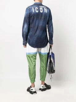 Dsquared2 chemise en jean à finitions effilochées