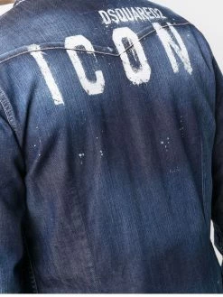 Dsquared2 Plus Bas Prix De Vente Chemise en jean à finitions effilochées chemises homme 11 Dsquared2 chemise en jean à finitions effilochées