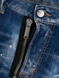 Dsquared2 jean imprimé à effet usé