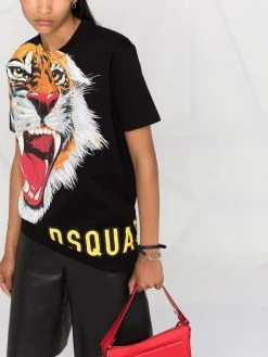 Dsquared2 t-shirt à imprimé tigre