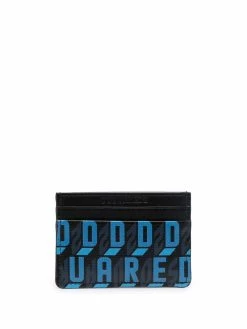 Dsquared2 porte-cartes en cuir artificiel à imprimé monogrammé