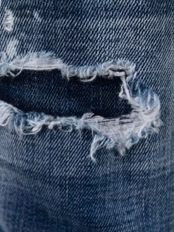 Dsquared2 jean droit à effet usé