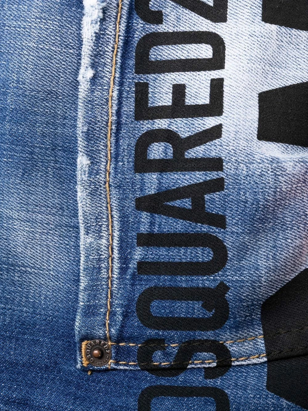 Dsquared2 Produit de première qualité Jean imprimé à effet usé pantalons droits homme 9 Dsquared2 jean imprimé à effet usé