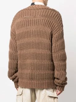 Dsquared2 pull nervuré à col v