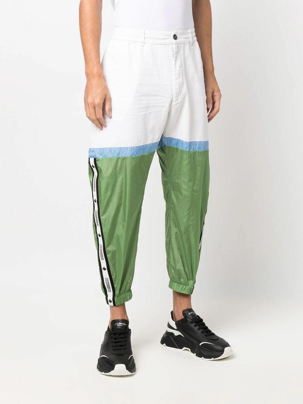 Prix Distinctifs Dsquared2 Pantalon de jogging à design à empiècements pantalons cigarette homme 5 Dsquared2 pantalon de jogging à design à empiècements