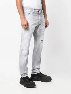En promotion Dsquared2 Jean à effet usé jeans regular & jeans droits homme 11 Dsquared2 jean à effet usé