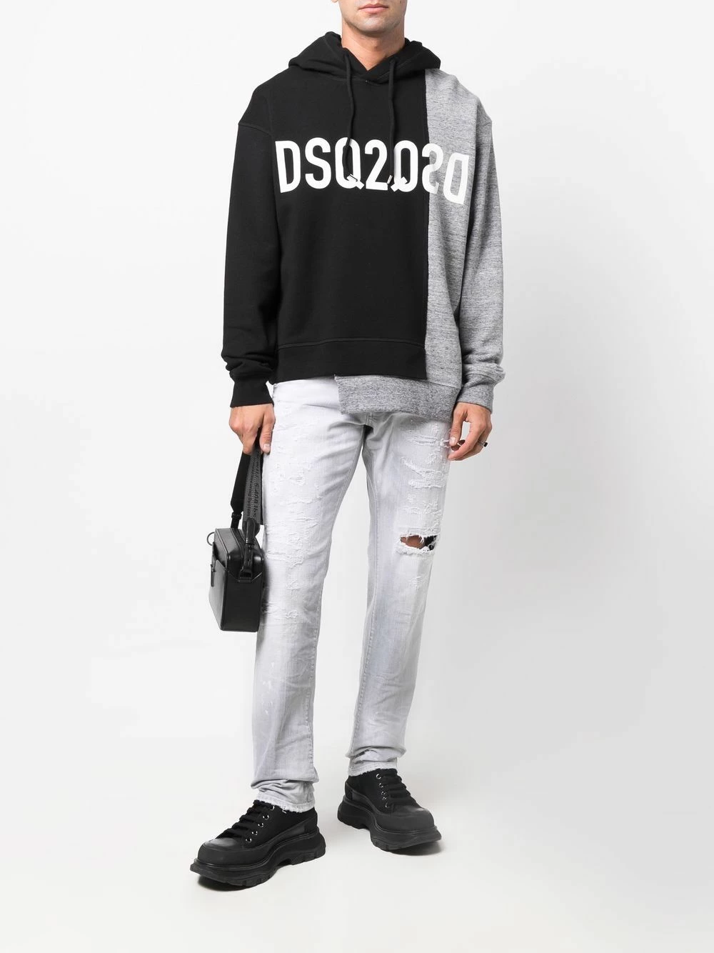 En promotion Dsquared2 Jean à effet usé jeans regular & jeans droits homme 4 Dsquared2 jean à effet usé