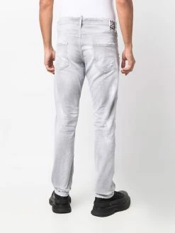 En promotion Dsquared2 Jean à effet usé jeans regular & jeans droits homme 12 Dsquared2 jean à effet usé