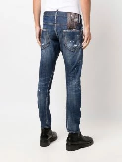 Dsquared2 jean skinny à effet usé