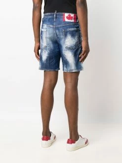 Dsquared2 short en jean à patch logo