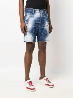 Dsquared2 short en jean à patch logo