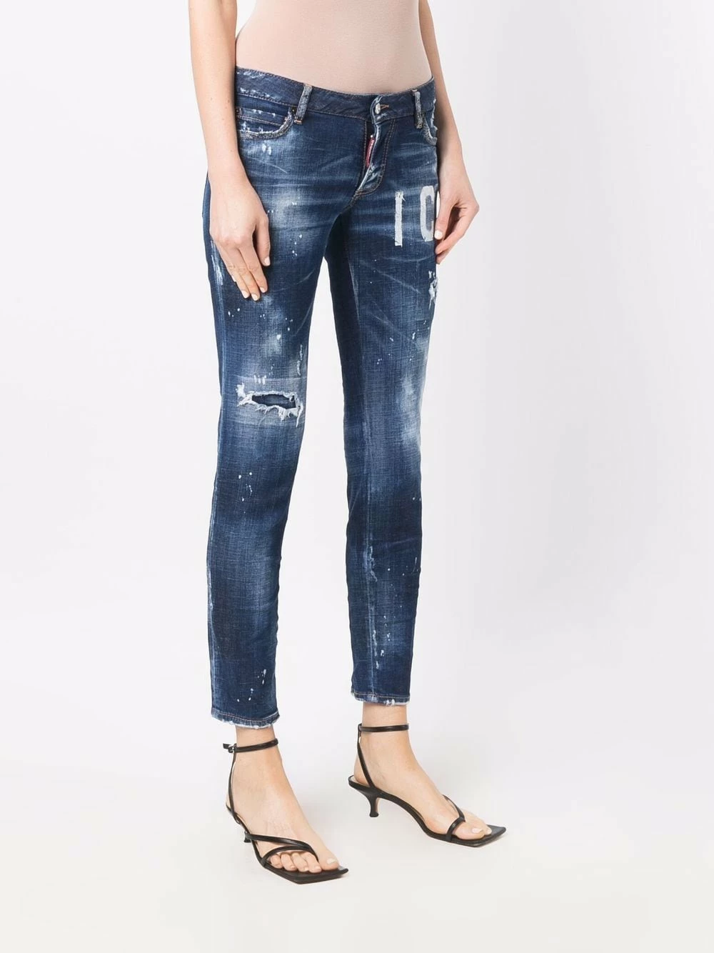 Authentique 100% Dsquared2 Jean skinny à logo imprimé jeans skinny femme 5 Dsquared2 jean skinny à logo imprimé