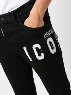 Dsquared2 jean droit à logo imprimé