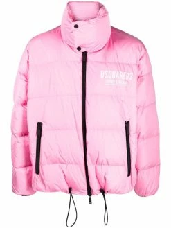 Dsquared2 veste matelassée à logo imprimé