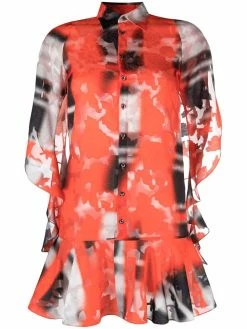 Dsquared2 robe-chemise à imprimé abstrait