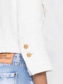 Dsquared2 Soldes Veste en tweed à design sans col vestes en tweed femme 10 Dsquared2 veste en tweed à design sans col