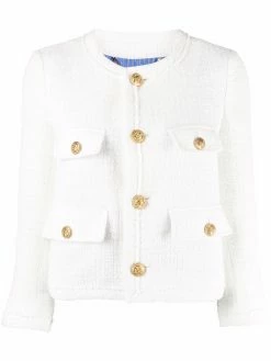 Dsquared2 veste en tweed à design sans col