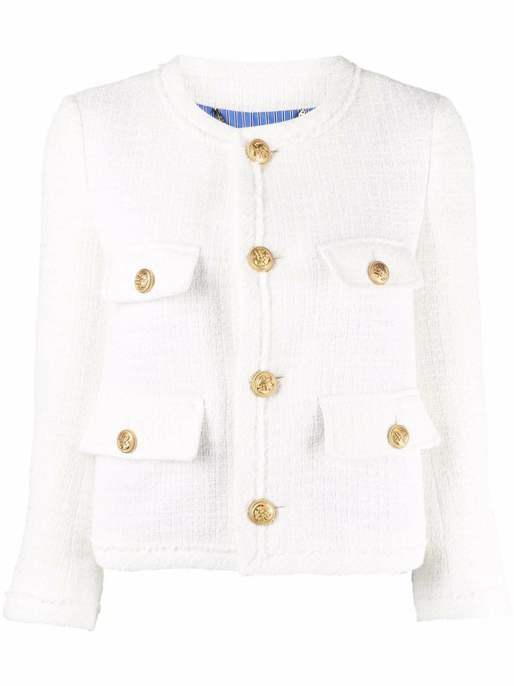 Dsquared2 Soldes Veste en tweed à design sans col vestes en tweed femme 3 Dsquared2 veste en tweed à design sans col