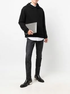 Dsquared2 jean slim à patch en cuir